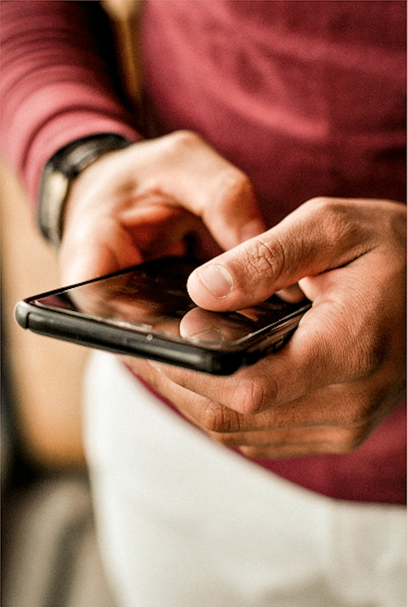 Patient using app